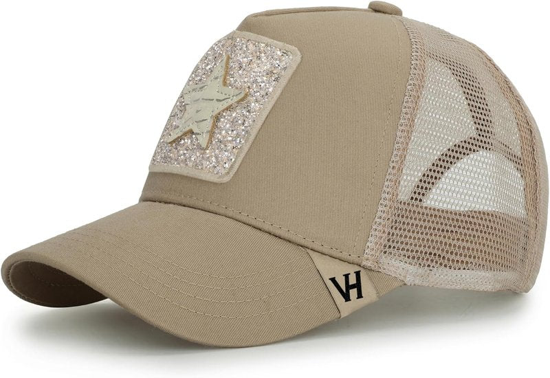 Vintage Havana Trucker Hats for Women - Adjustable Mesh Snapback Baseball Cap | Trendy Fashion Accessory