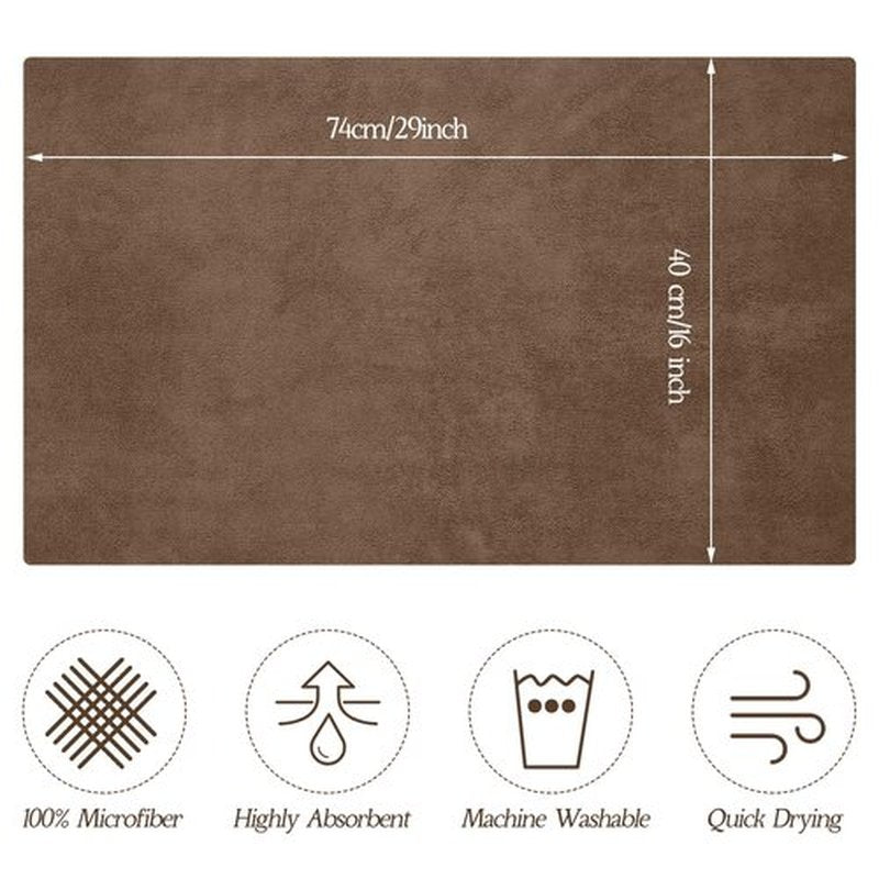 Shimeyao 40 Pack Bleach Proof Towels Microfiber Absorbent Resistant Hair Hand Towels Bulk Quick Dry 16 x 29 Inches for Barber Gym Bath Spa Shaving (Brown)