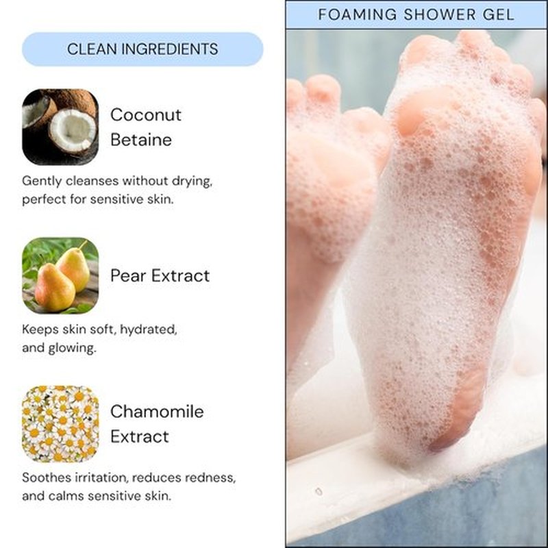 LAV KIDS Shower Gel - Gentle Body Wash for All Skin Types | 200ml Naturally Soft & Delicately Scented