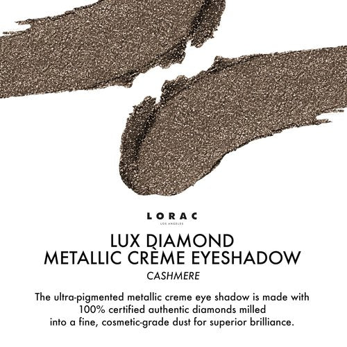 LORAC Lux Diamond Crème Eye Shadow - Metallic Shimmer Powder in Cashmere Silver
