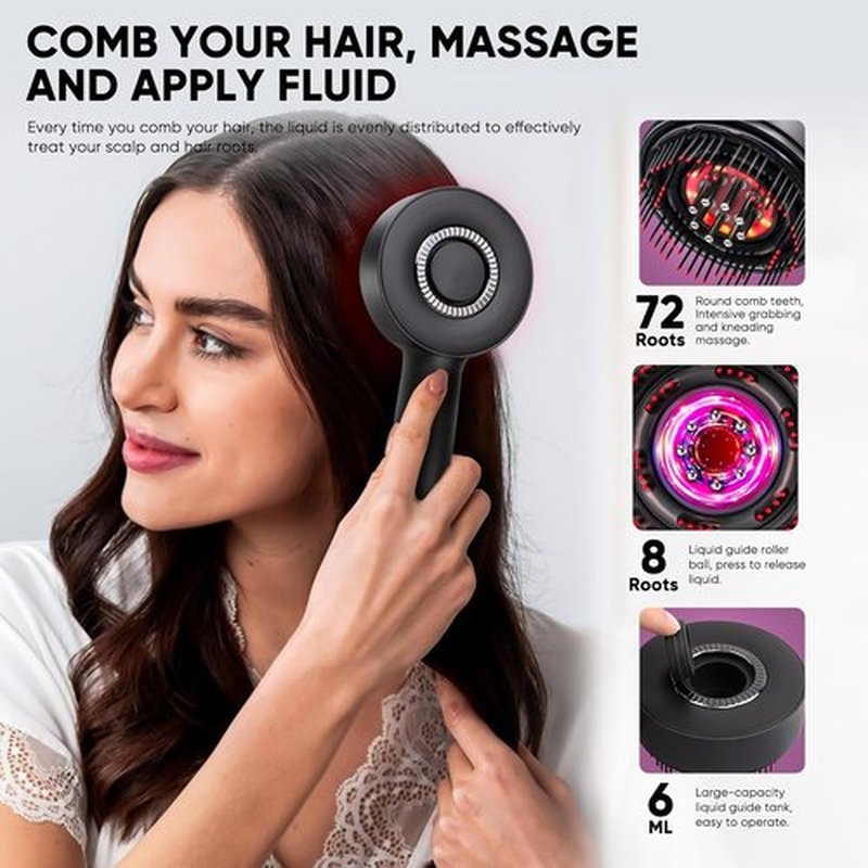 Skiennix 3-in-1 Scalp Massager - Electric Hair Growth Oil Applicator & Waterproof Brush