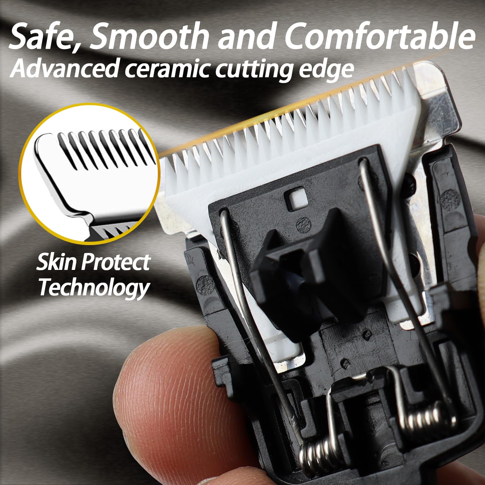 GORLENT 2Pcs Replacement Trimmer Blades for Manscapes The Lawns Trimmer 4.0 3.0 2.0 Series, Ceramic Blade Head Refills with Skin Protect Tech.
