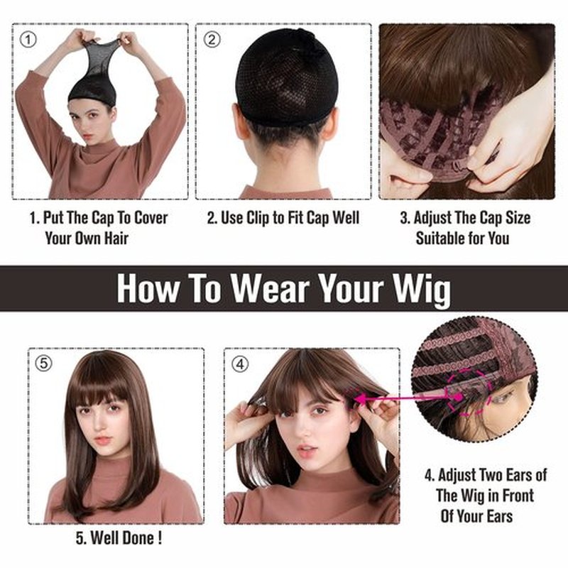 H&Bwig Short Red 20s Wigs for Women Natural Finger Wave Synthetic Hair Wig for Women Lady Ladies Cosplay Anime Party Costume Anime Flapper Wig