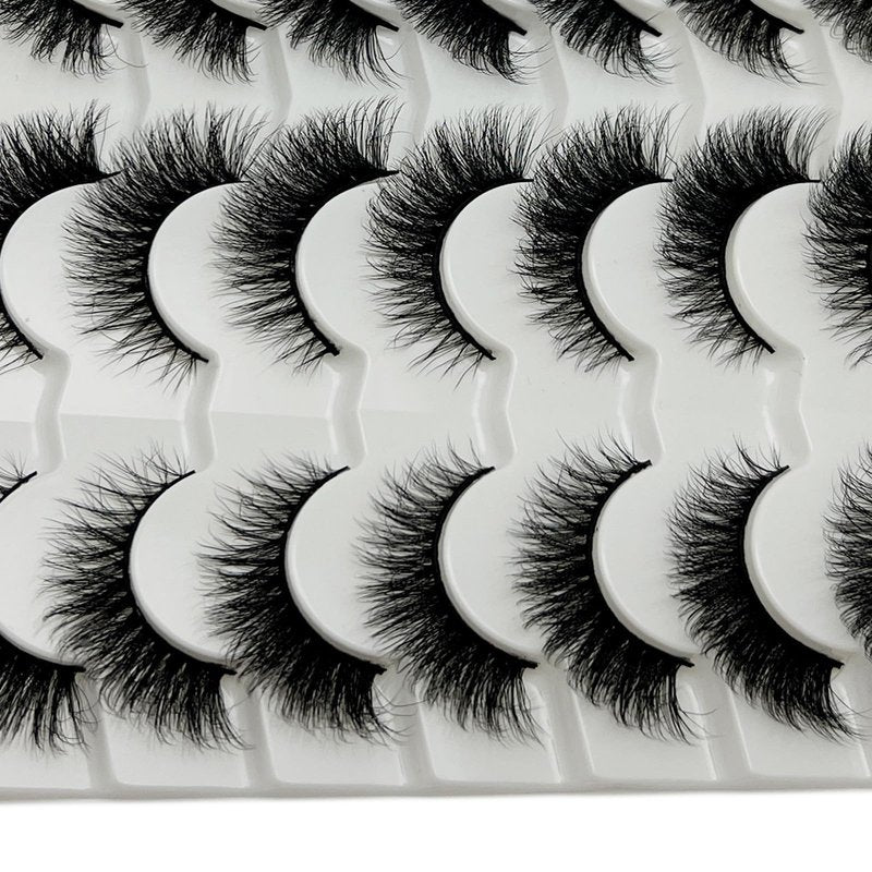 VOCOAK Cat Eye Lashes Natural Look Wispy Short Fluffy Fox Eye Lashes Strip Soft C Curl Natural Faux Mink Cateye Lash Strips Fake Eyelashes Bulk 14 Pairs
