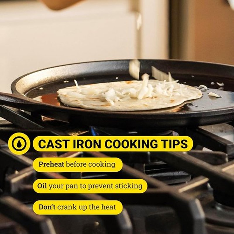 Lodge BOLD 12 Inch Cast Iron Griddle - Versatile Seasoned Cookware for Perfect Cooking