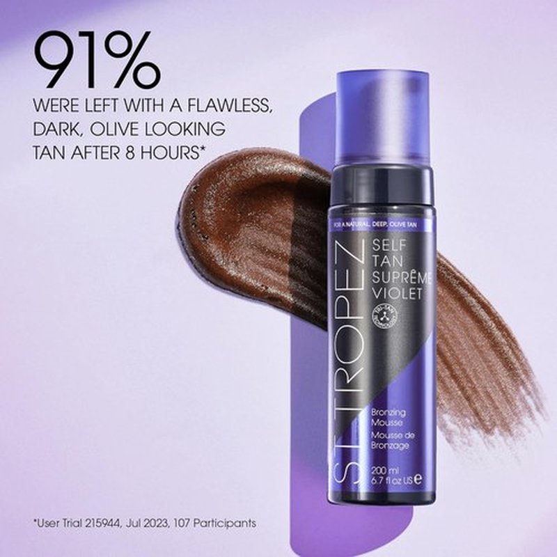 St. Tropez Self Tan Suprême | Violet Bronzing Mousse for a Natural, Radiant Glow - 6.7 oz