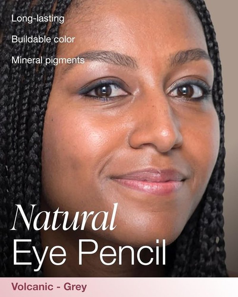 Mineral Fusion Eye Pencil - Grey Volcanic Eyeliner with Chamomile & Vitamin E | Smooth, Long-Lasting, Hypoallergenic