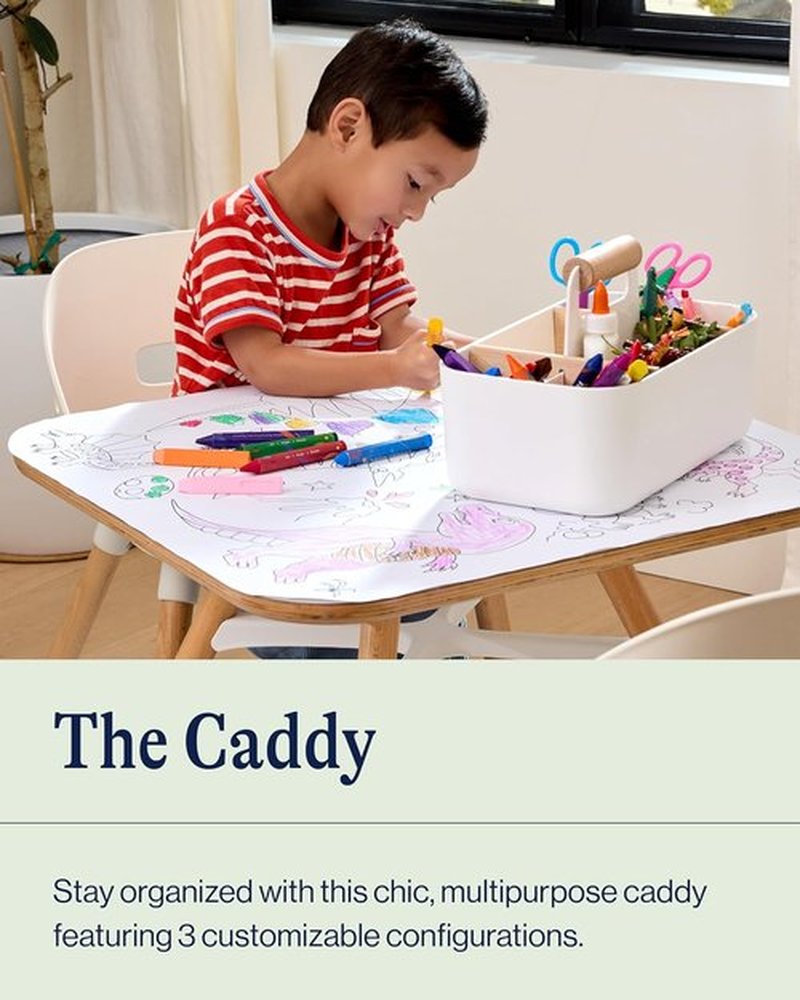 Lalo The Caddy - Versatile Multi-Purpose Storage Solution with Removable Dividers - Coconut Color