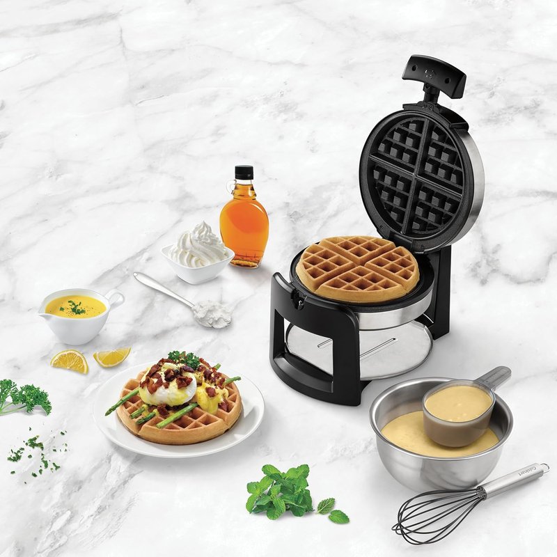 Cuisinart Belgian Waffle Maker - 1" Thick Round Waffles | Perfect for Breakfast Delights