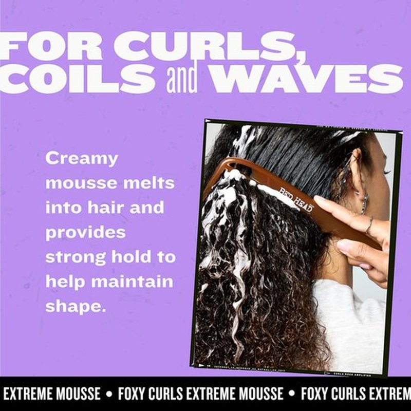 Bed Head by TIGI Curl-Defining Mousse - Extreme Hold & Anti-Frizz Formula, 8.4 oz