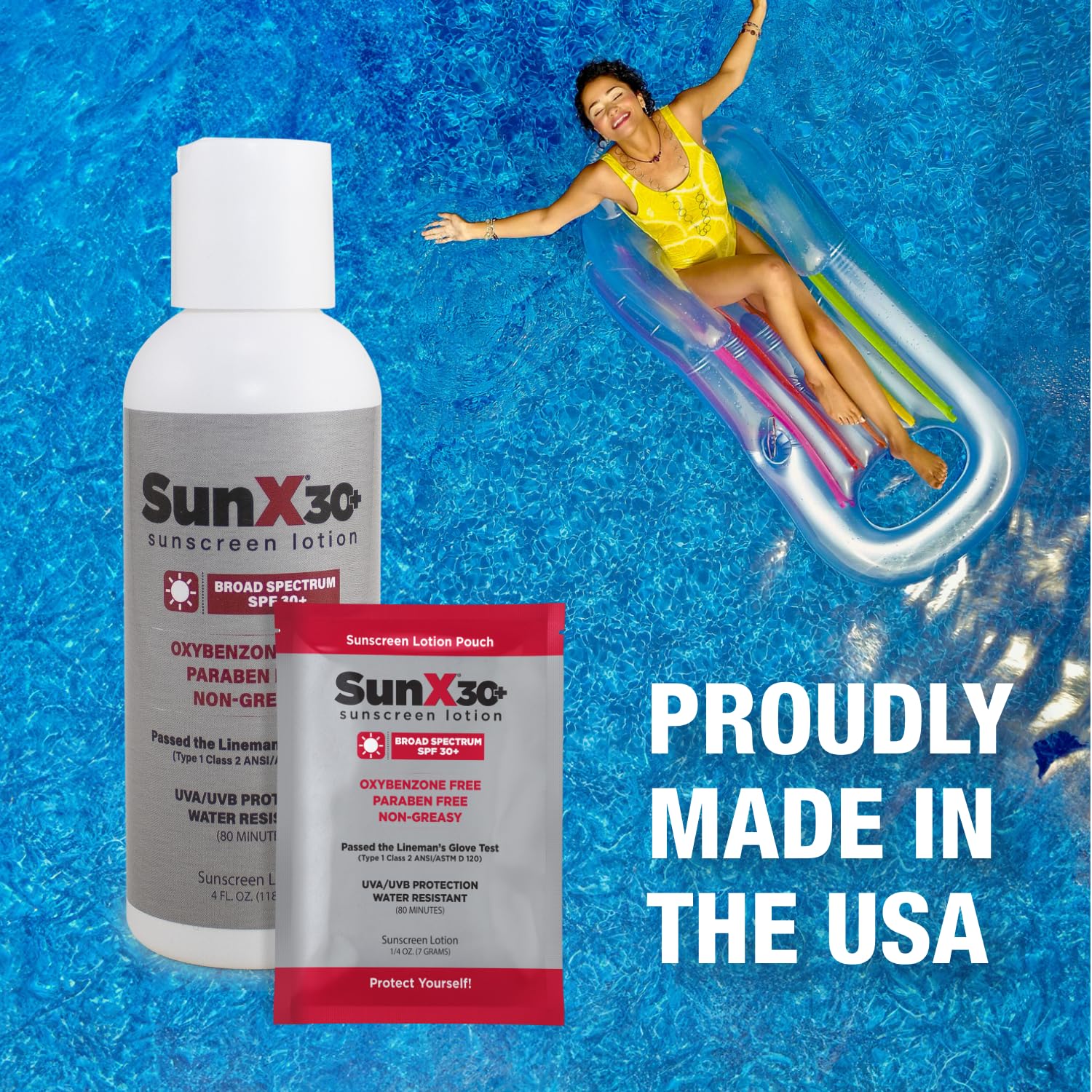 CoreTex Sun X 30+ SPF Broad Spectrum Sunscreen Lotion - 4oz Tottle of Paraben, Oxybenzone, Octinoxate, & Oil Free Sunscreen - No White Cast and Water Resistant Up to 80 Minutes
