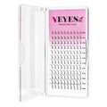 VEYES INC Spikes Lash Extensions, Premium Eyelashes Tray, Professional Supplies for Lash Techs 0.07D Curl 8-16mm Mixed Length Matte Black
