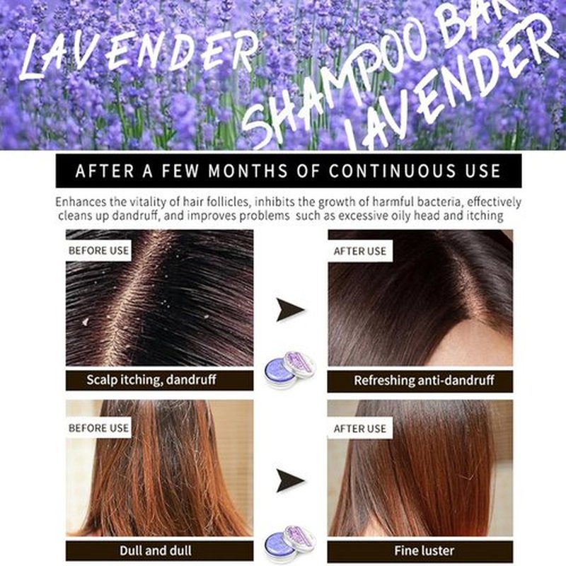 Skiennix Lavender Shampoo Bar - Natural Organic Solution for Gray & Thinning Hair | 2-Pack