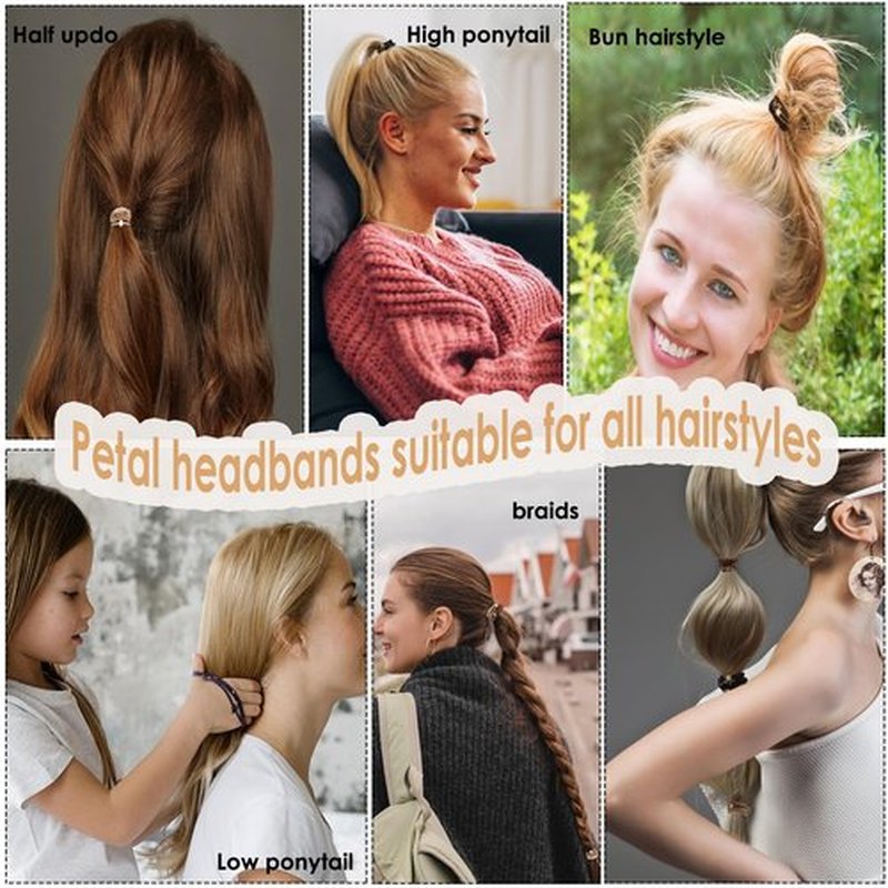 20 PCS Boho Hair Accessories for Women, Ponytail Holders and Bracelets, 5 Neutral Colors, No Damage Elastics for Thick or Thin Hair
