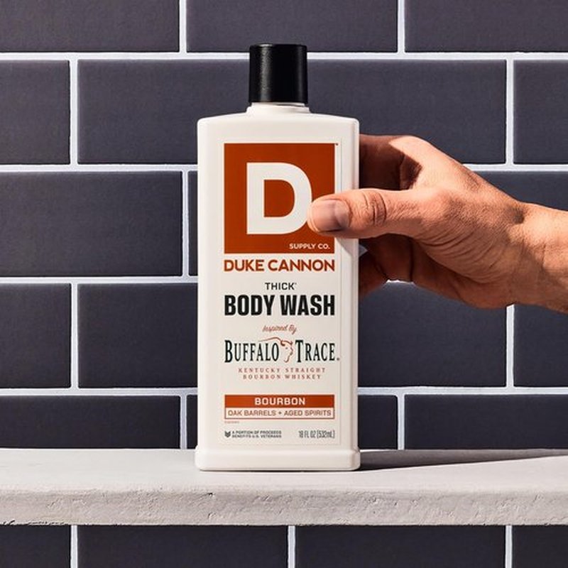 Duke Cannon Supply Co. Thick High Viscosity Body Wash - Mineral-Enriched Cleansing Gel for Men | Big American Bourbon (18 oz)