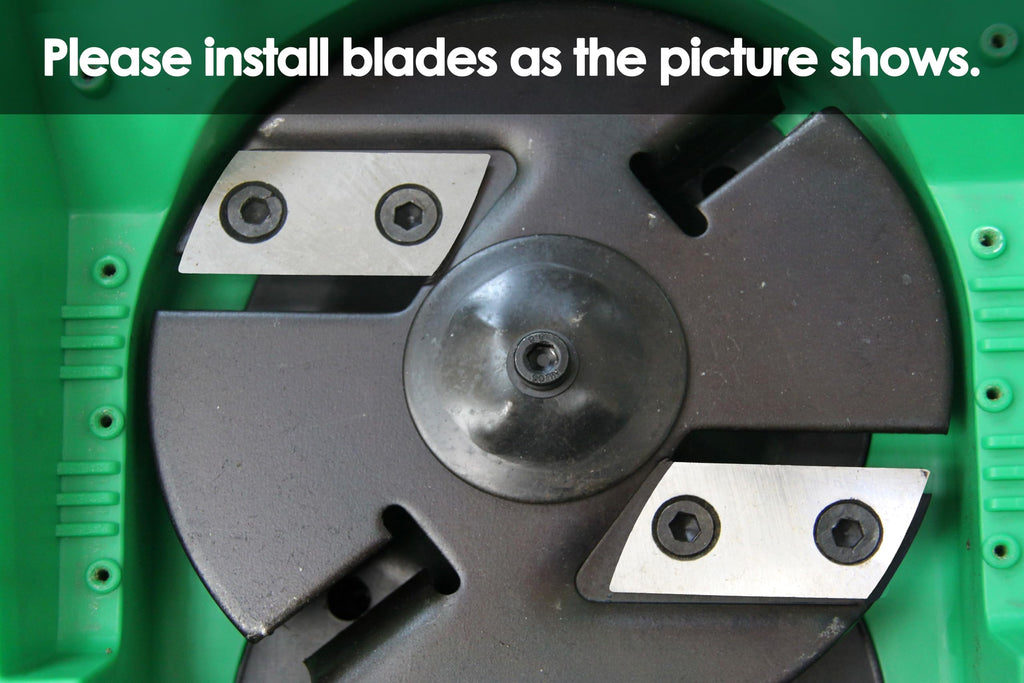 TASP 2PCs Wood Chipper Blades with Screws Garden Shredder Cutting Knives