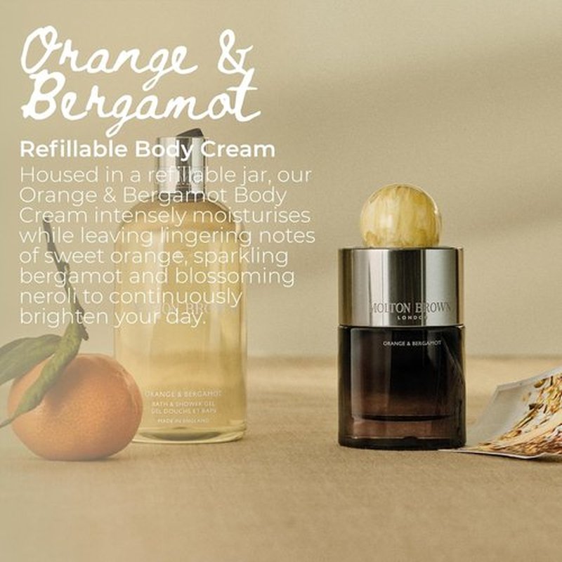 Molton Brown Refillable Body Cream - Orange & Bergamot Scent | 6.76 fl. oz.