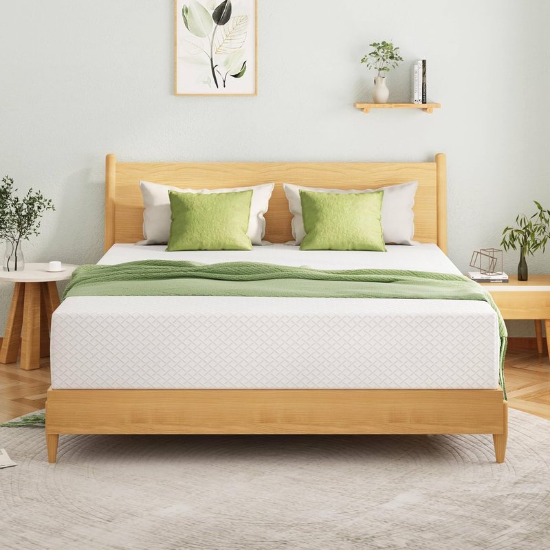 EGOHOME Twin XL Memory Foam Mattress - 14 Inch Cooling Gel Bed Mattress | Medium Firm Support, CertiPUR-US Certified, 80''L x 38''W, White