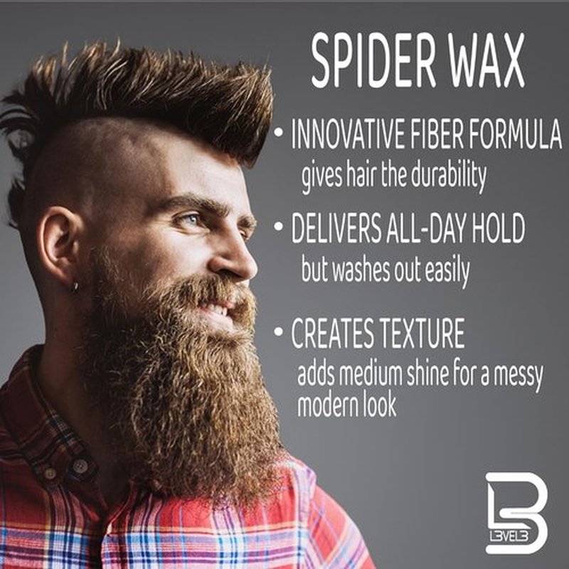 Level 3 Spider Wax - Strong Hold Hair Styling Wax for Enhanced Volume and Texture