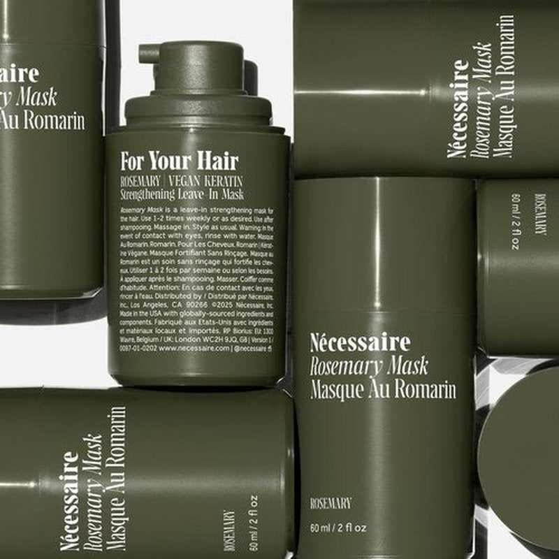 Nécessaire Rosemary Leave-In Mask - Strengthening Keratin Hair Mask for All Hair Types | 60 ml / 2 oz
