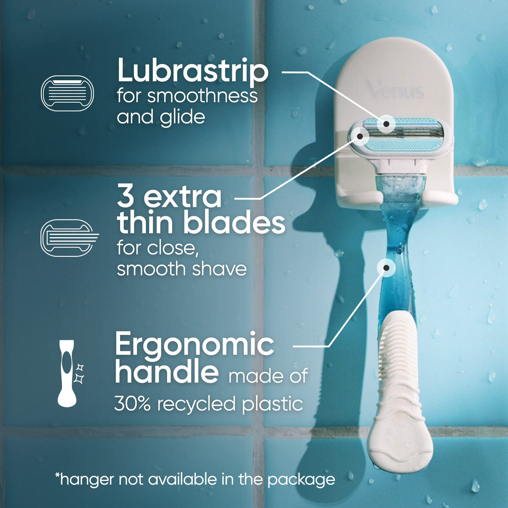 Gillette Venus Women's Razor, 1 Handle + 2 Refills, Pack of 2 | Smooth
