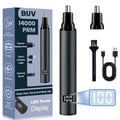 BUV Nose Hair Trimmer for Men with LED Display- 2026 Professional Painless Ear Hair Trimmers for Women, USB Rechargeable Nose Hair Trimmer Clipper – 14,000 RPM IPX7 Waterproof Dual Edge Blades, Black