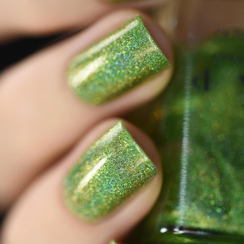 ILNP 1UP Lime Green Holographic Nail Polish - Long-Lasting, Chip Resistant, Vegan & Non-Toxic | 12ml
