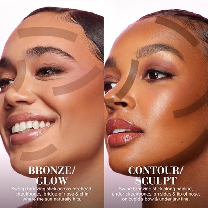 Too Faced Chocolate Soleil Bronzing Stick - Multi-Use Contour & Cream Bronzer | Lightweight Satin Finish, 0.28 Ounce
