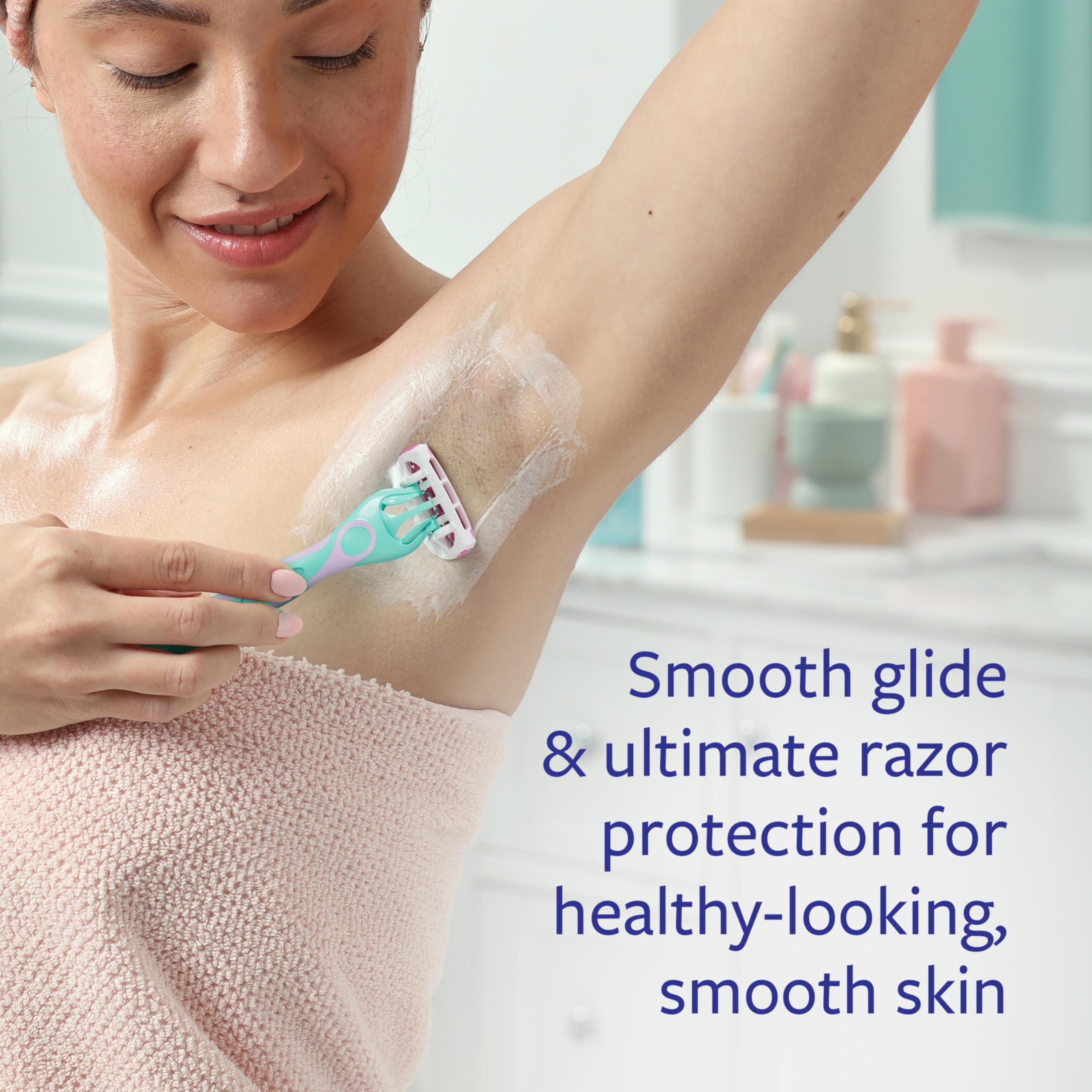 Skintimate Skin Therapy Sensitive Skin Moisturizing Shave Gel for Women with Vitamin E, Aloe and Olive Butter, 7 oz - 3 Pack