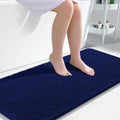 OLANLY Bathroom Runner Rugs - Extra Soft Chenille Bath Mats | 47x24, Quick Dry & Machine Washable, Navy