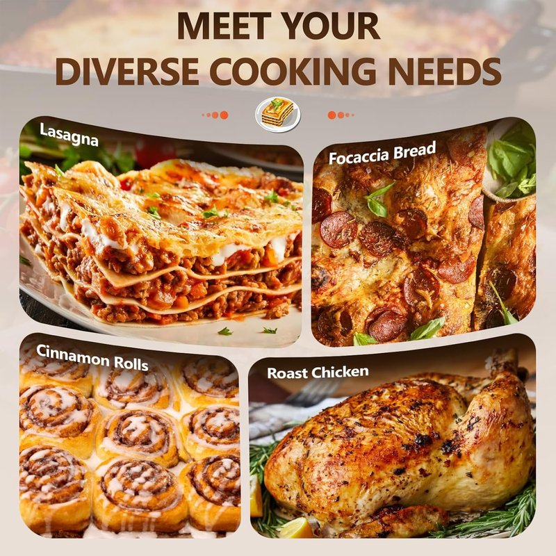 Cast Iron Detroit Pizza Pan - 9x13 Inch Pre-Seasoned Deep Dish for Perfect Casseroles & Lasagna