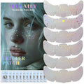 HOSAILY 24 pcs Holographic Multichrome Glitter Freckles Face Tattoo, Waterproof Sparkle Face Glitter Speckles Patches for Women, Cute Star Glitter Temporary Tattoo Makeup Accessories for Festival Rave