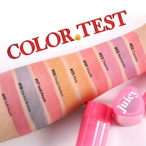 Multi-Use Water Jelly Tint Stick Sheer Lip & Cheek Stain Finish, 3-In-1 Cheek Blush & Eyeshadow & Lip Tinted Long-Lasting Moisture - 1,000+ Swipes Per Stick (# 03, 0.32oz)