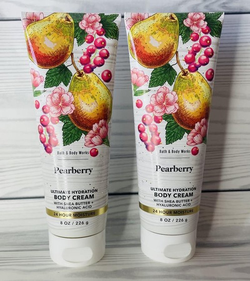 Bath & Body Works Pearberry Ultimate Hydration Body Cream 8 Ounces Pack of 2