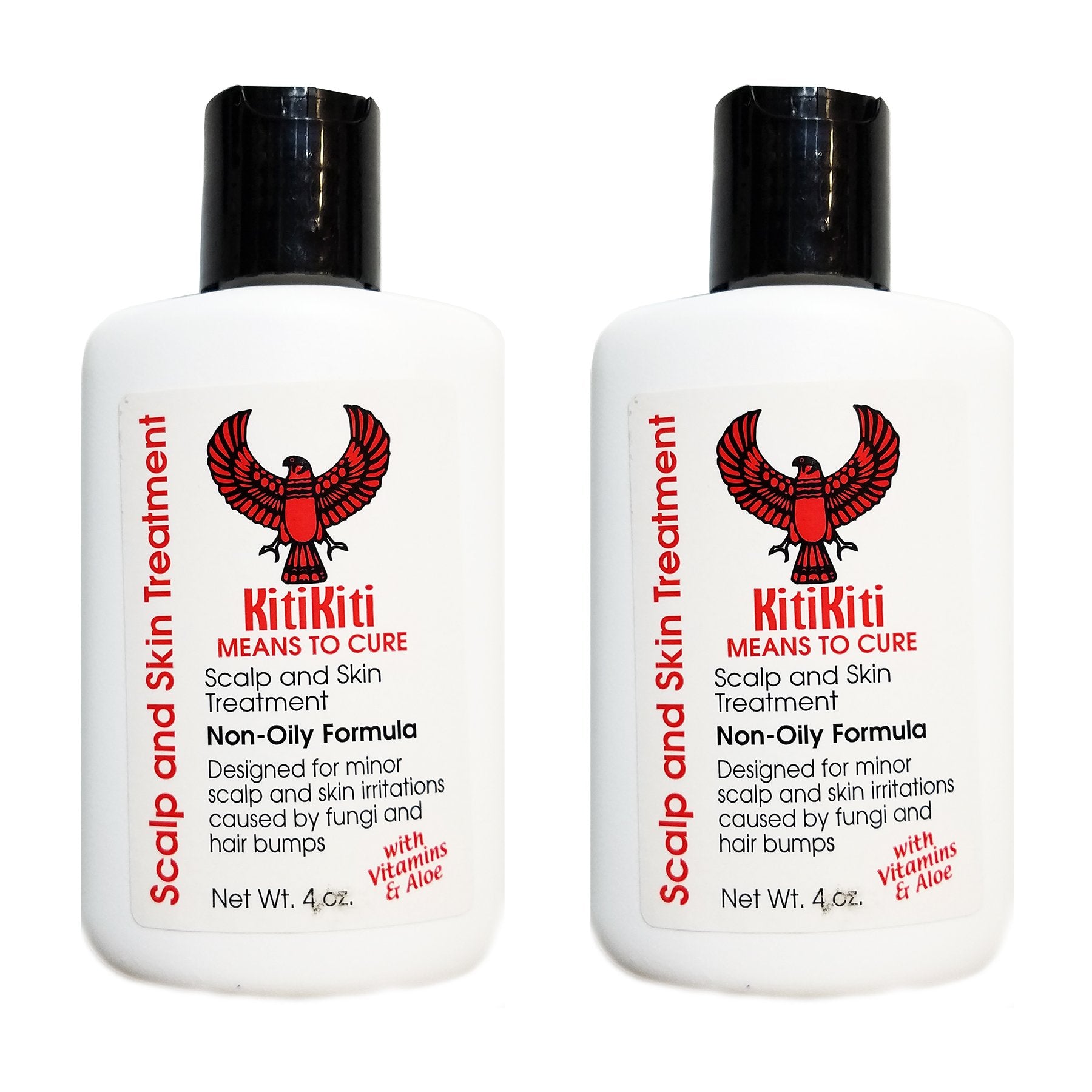 Kitikiti Scalp & Skin Treatment – Non-Oily Formula for Daily Use, 4 oz – Aids in Prevention of Razor Bumps & Itchy Skin (Pack or 2)