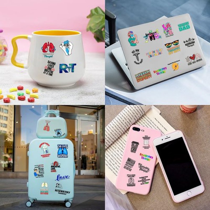 (96PCS) Best Respiratory Therapist Care Week Temporary Tattoos Birthday Themed Party Supplies Decorations Favors Cute Funny Lung Nerd Stickers Tattoo Gifts for Kids Girls Boys Women Decor Class Reward