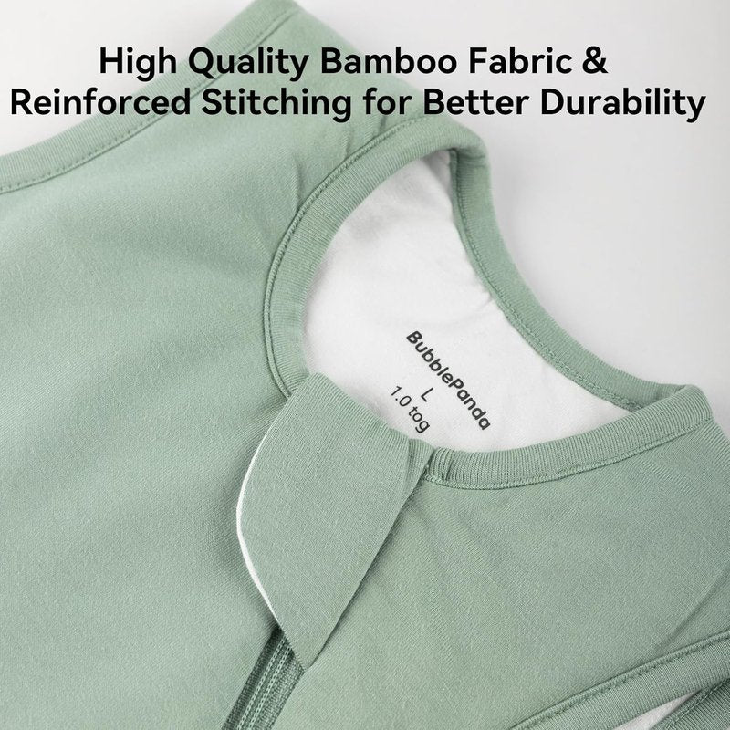BubblePanda Bamboo Sleep Sack - Soft 0.5 Tog Wearable Blanket for Newborns & Infants (0-6 Months)