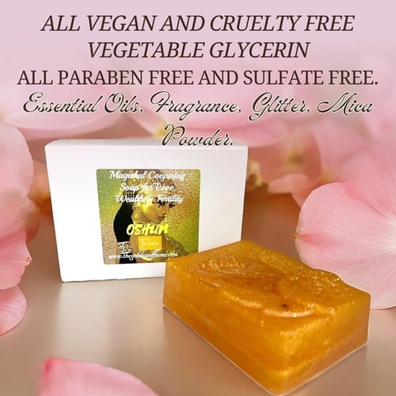 The Goddess Of Flame Oshun Spiritual Magickal Soap Bar for Love, Wealth, Fertility and Marriage| Vegan Glycerin Soap | Abundance, Peace & Good Fortune Rituals | Wiccan Pagan Hoodoo Magick