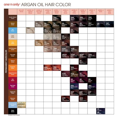 One N' Only Permanent Hair Color - Argan Oil Infused Dye for Rich, Accurate Gray Coverage - 2N Black (3 oz)