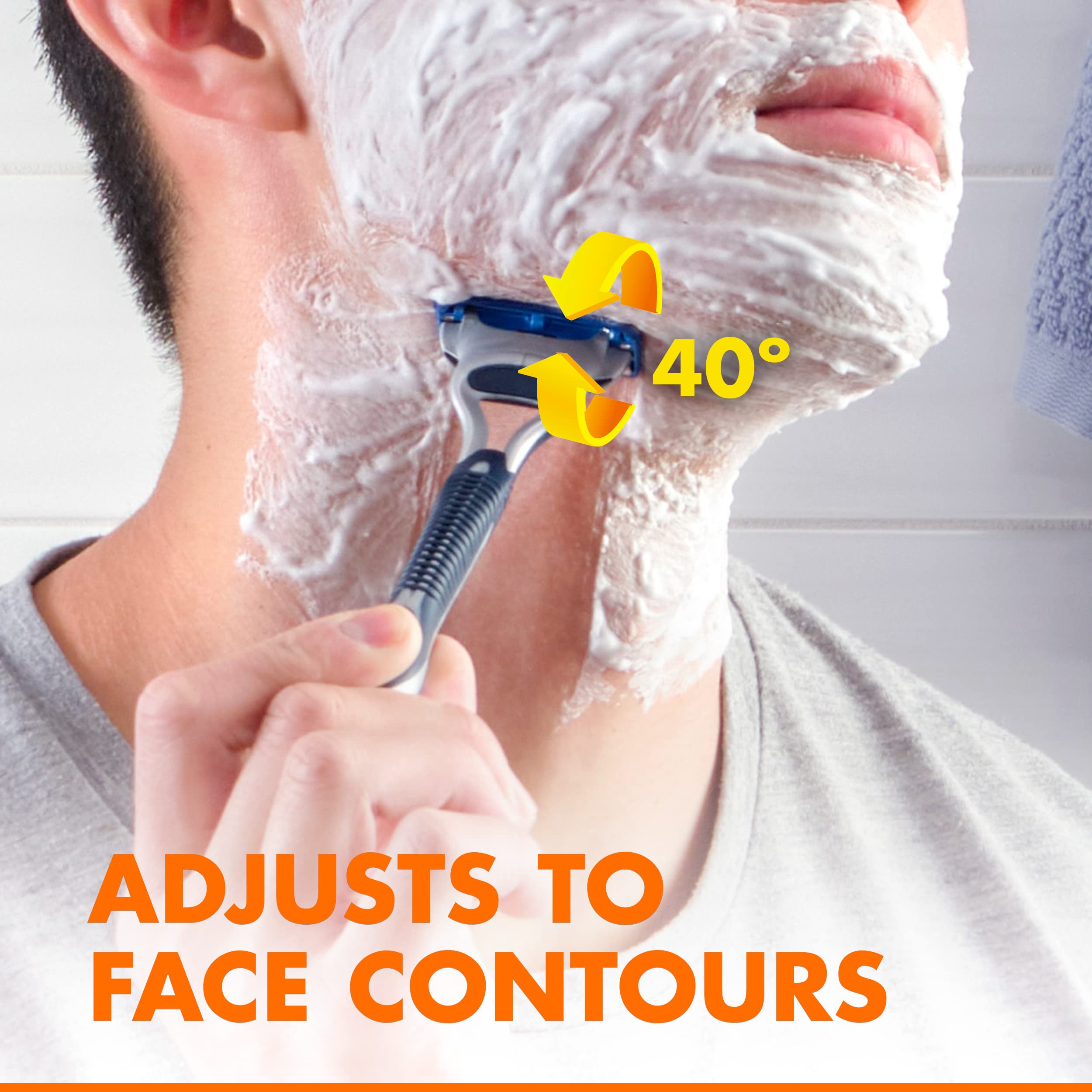 Gillette Sensor5 Men's Disposable Razors, 2 Count (Pack of 12)