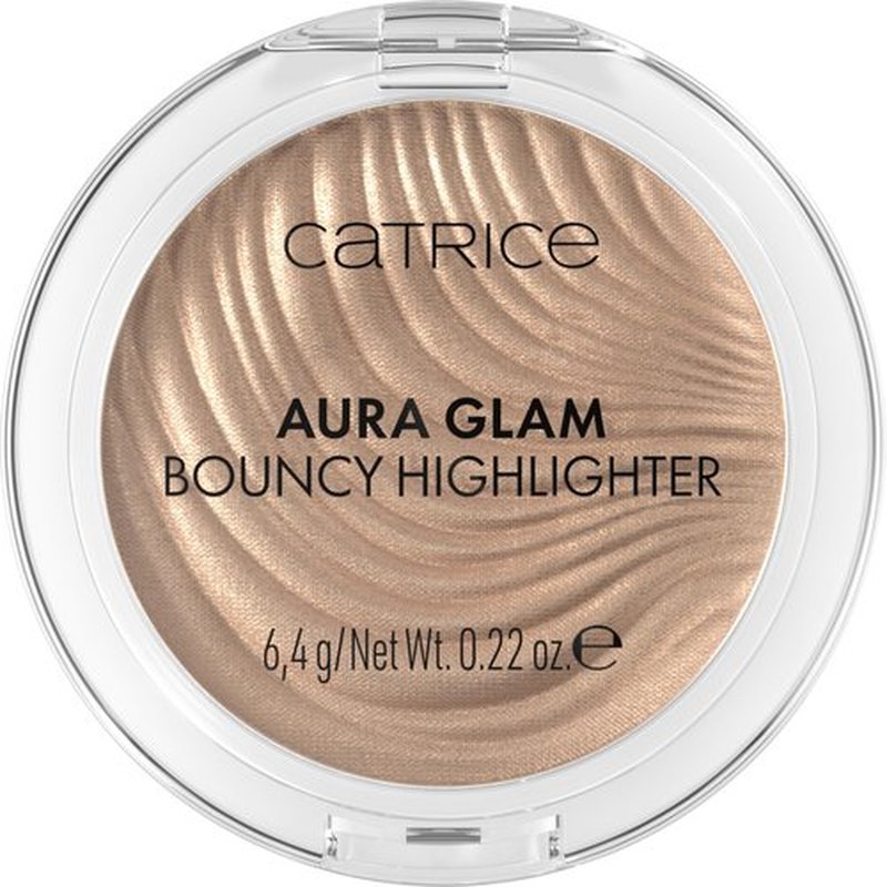 Catrice Aura Glam Bouncy Highlighter | Cream-to-Powder Glow with 3D Shimmer | Buildable, Luminous Finish | Multi-Use Highlighter for Face, Eyes & Lips (010 Moonlit Sand)