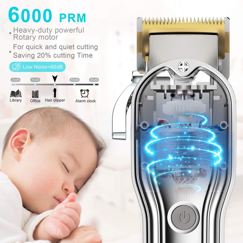Hatteker Mens Hair Clipper Hair Trimmer Cord Cordless Professional Hair Cutting Kit Beard Trimmer Rechargeable IPX7 Waterproof LED Display 10 Colorful Clipper Combs