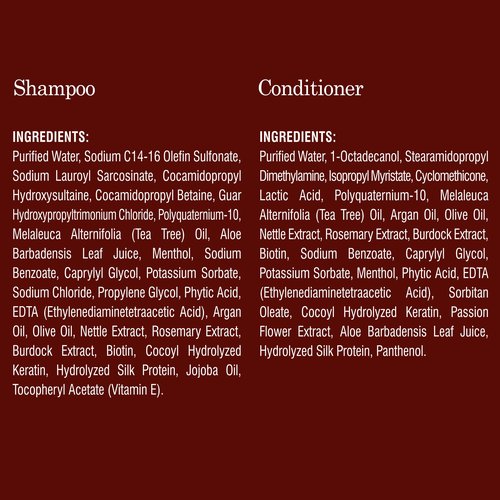 MYSTÈRE BEAUTÉ Rosemary Chelating Shampoo and Conditioner Set - 16 oz Each - Hard Water & Chlorine Removal with Biotin, Keratin & Tea Tree – Sulfate Free Clarifying Hair Strengthening Formula