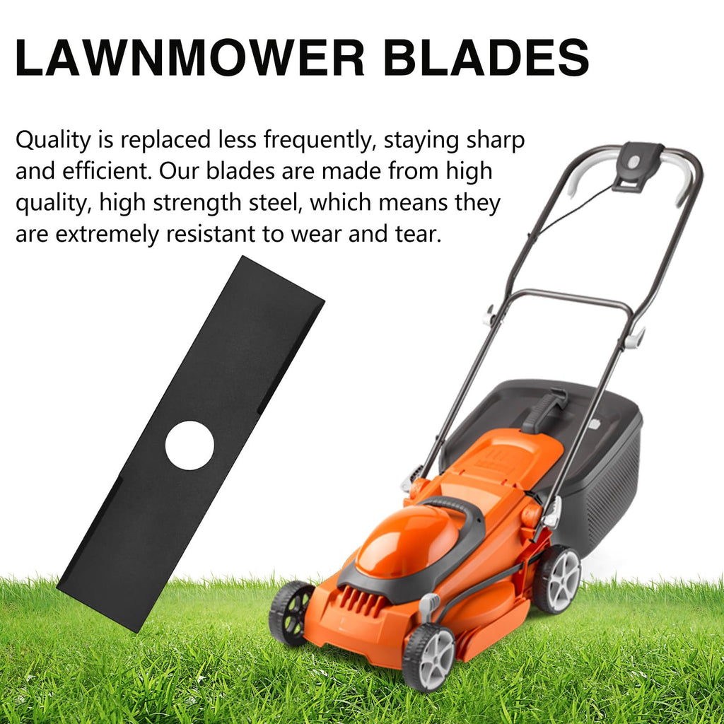DuoMaDuoBB 3PCS Black Coated Steel Edger Blades 8 x 2 Inch with 1 Inch Center Hole Heavy Duty Reversible Lawn Trimmer Blades