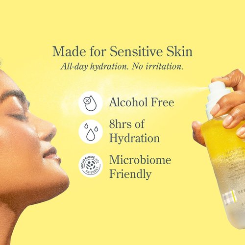 Beekman 1802 Milk Shake Facial Toner - Fragrance-Free, Non-Comedogenic - 2 oz & 8 oz Bottles - Soothes Redness, Sensitive Skin