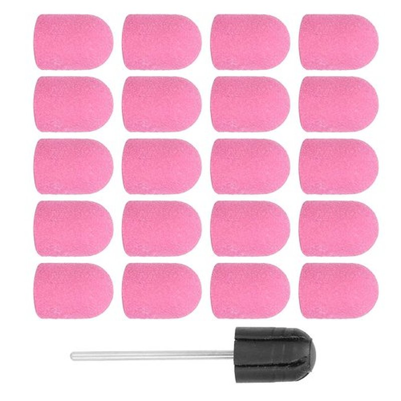 Nail Drill Bits, Nail Sanding Bands Drill Bit for Manicure Pedicure Nail Polishing Burr Salon Use Nail Art Polishing Sanding Set Cuticle Drill Bit Grit File Nail Tool (10 X