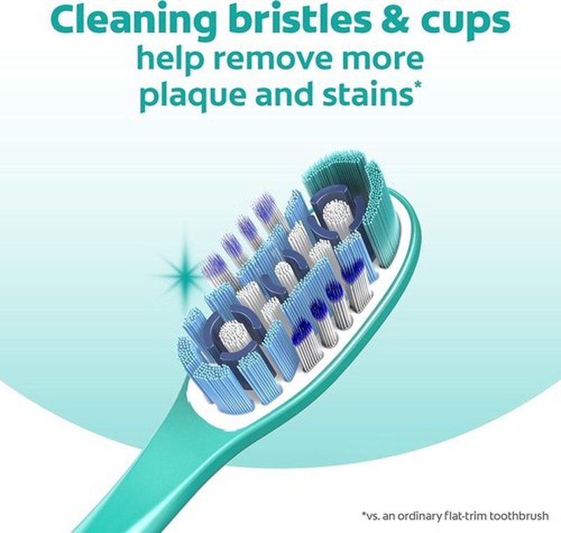 Colgate 360 Deep Clean Toothbrush - 4-in-1 Bacterial Removal with Floss Tip Bristles & Tongue Cleaner | 4 Count