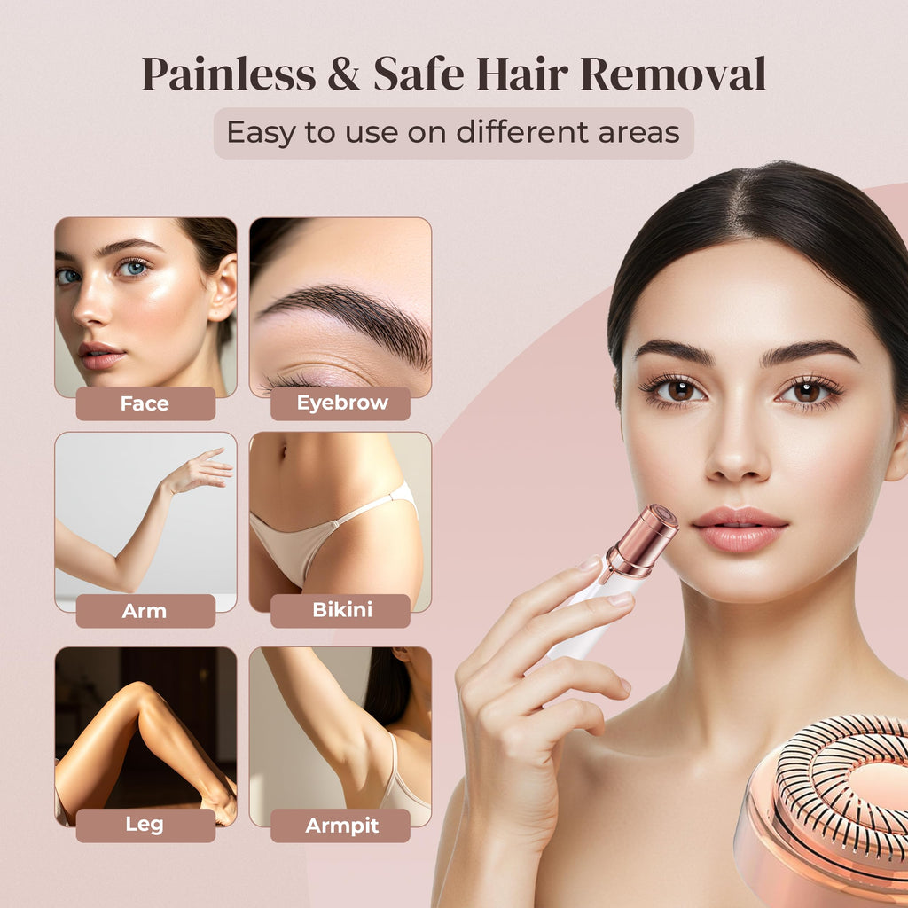 Gen 2 Replacement Heads for Finishing Touch Flawless Facial Hair Removal for Women, Also fits Profeir innobeaut gurelax EVIEY KRADAA VISOFO bikurpia Hair Remover Razor Generation 2 (Set of 4)