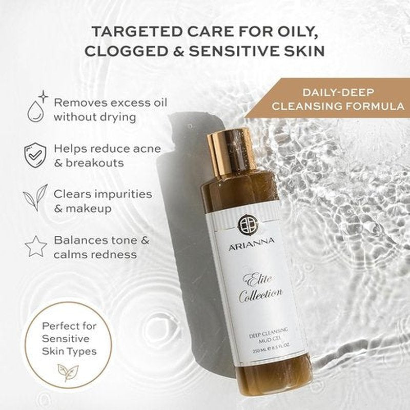 Regine Switzerland Deep Cleansing Mud Gel - Natural Facial Cleanser for Oily Skin | Daily Face Wash