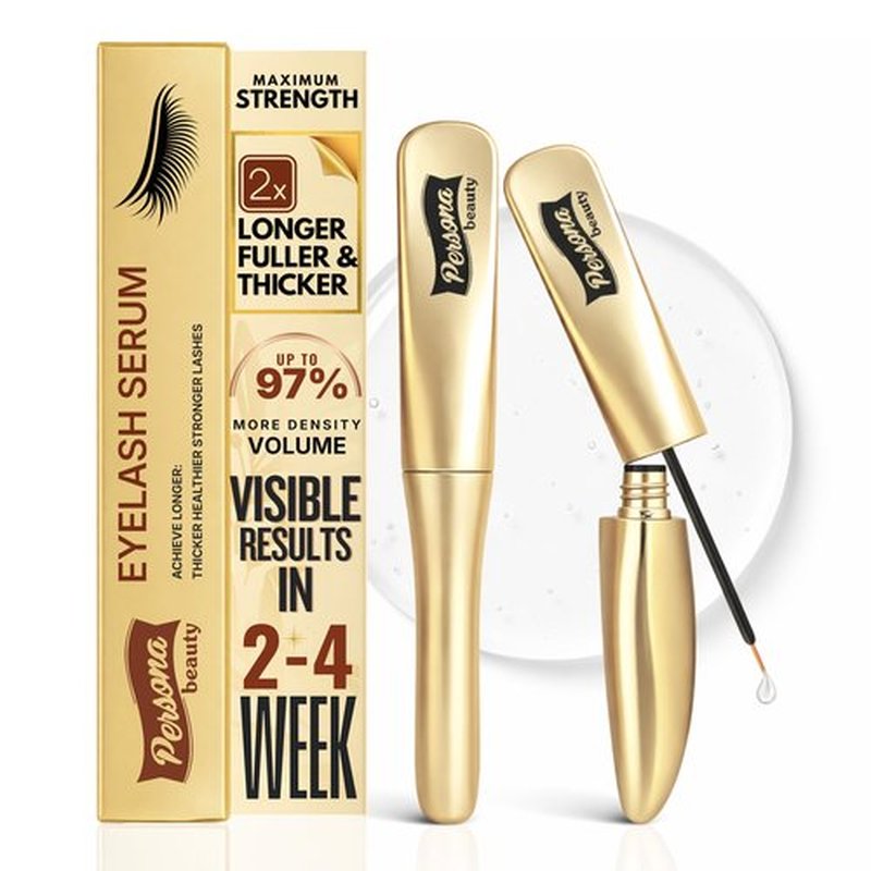 Eyelash Growth Serum - Advanced Biotin, Peptides & Botanical Extract Lash Enhancing Serum for Longer, Thicker Lashes and Brow, Visible Results in 2 Weeks - Hormone-Free, Non-Irritating Formula, 5ml